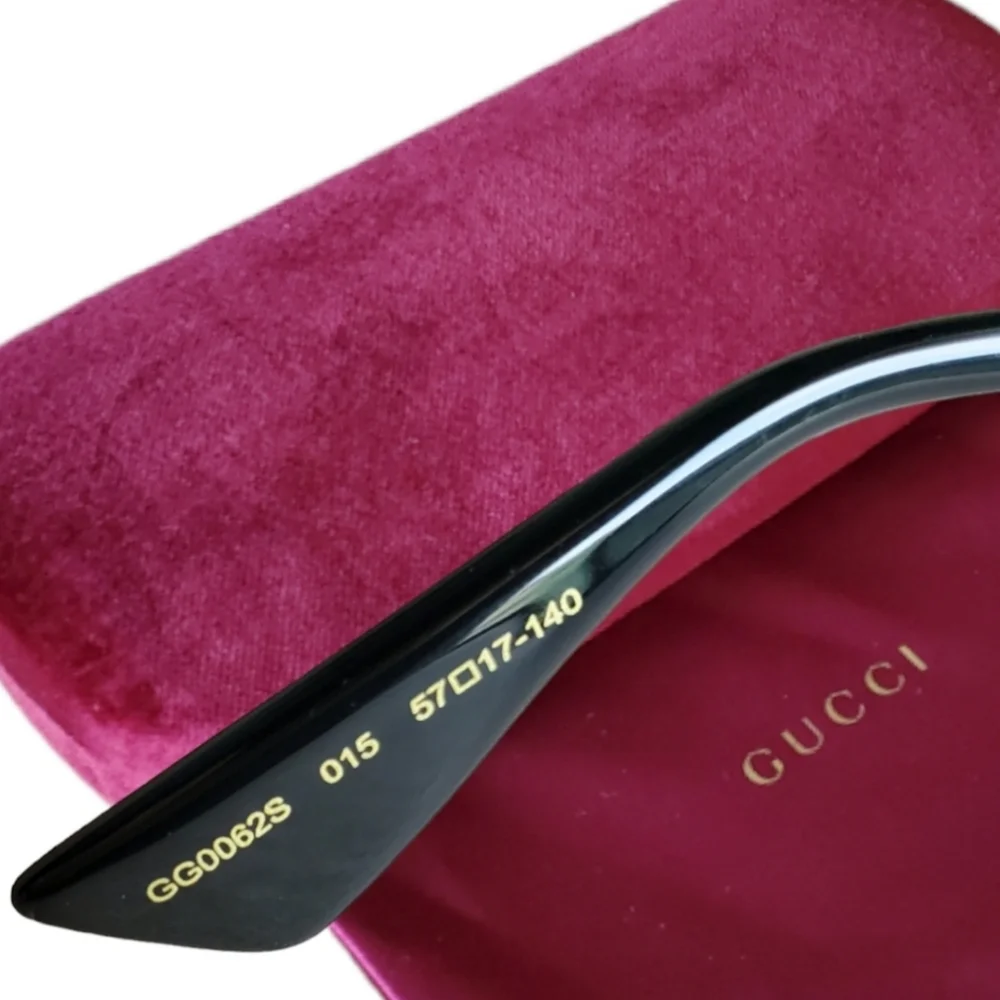 New Gucci GG0062S Green Red Web Aviator Sunglasses Gradient Lenses Case Dustbag